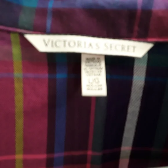 Victorias Secret Plaid Flannel Pajama Top - Picture 4 of 8